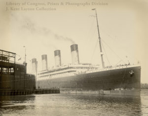 The White Star liner Olympic arrives in New York at the end of her maiden voyage - Library of Congress, P&P Div., J Kent Layton Collection