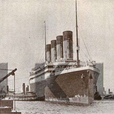 Olympic arriving in New York at the conclusion of her maiden voyage, 21 June 1911. (J. Kent Layton Collection)